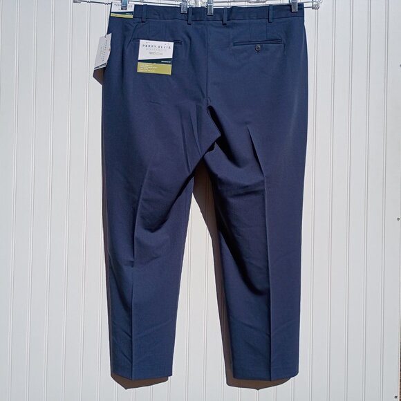 PERRY ELLIS Dress Pants Men's 42 x 30 Blue Slacks Modern Fit Portfolio Easy Care - Picture 4 of 14